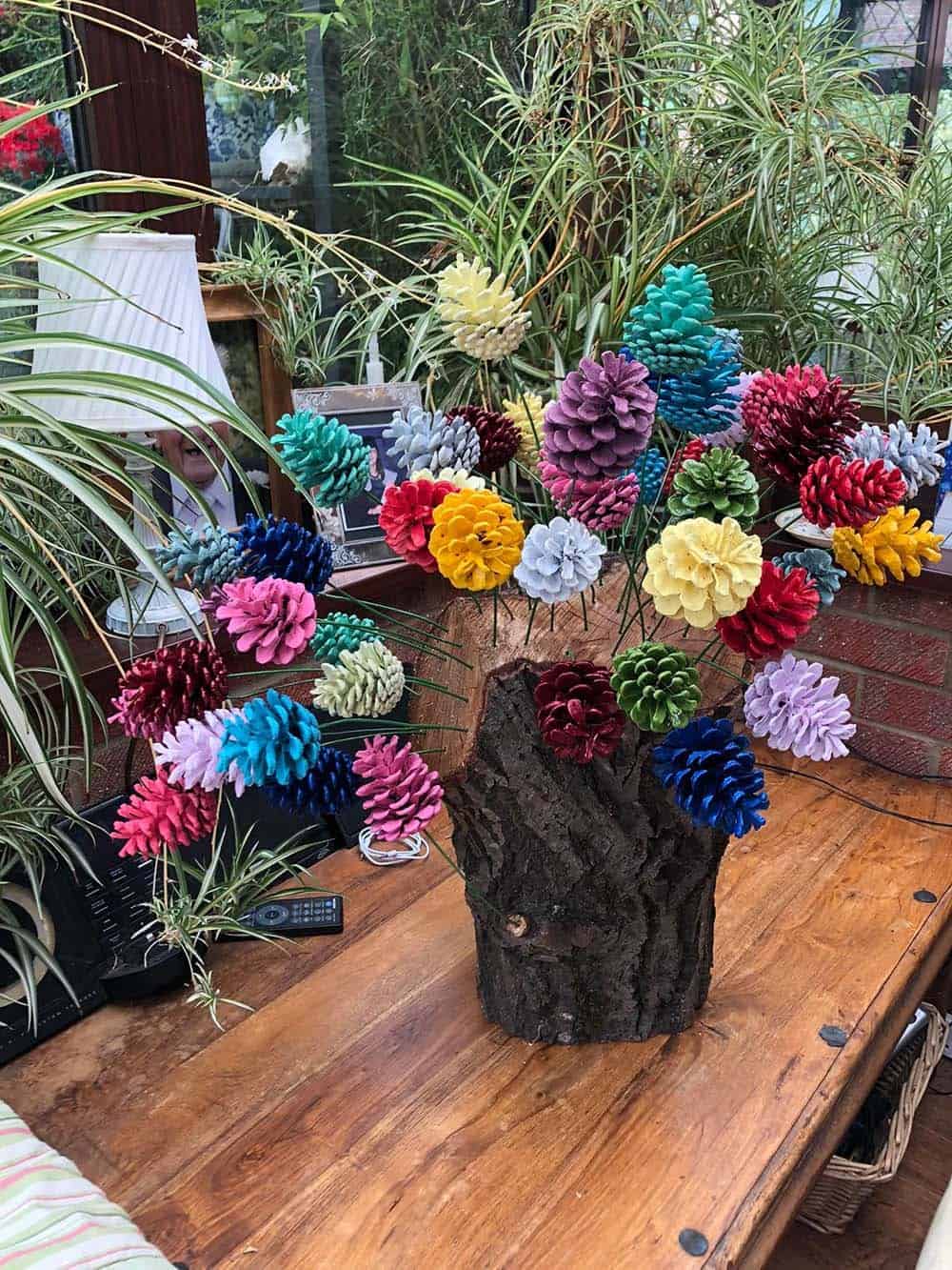 Painted Pine Cones