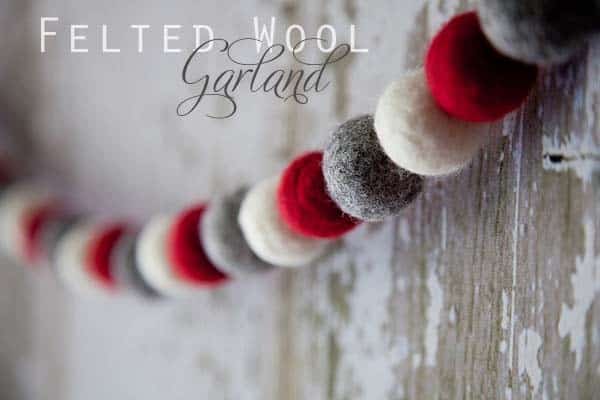 Festive Cozy Felt Ball Garland