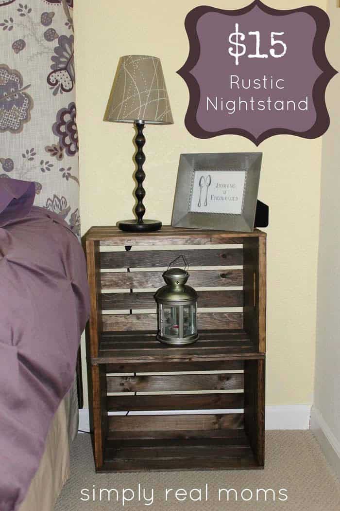 Stack Crates For Easy Nightstand