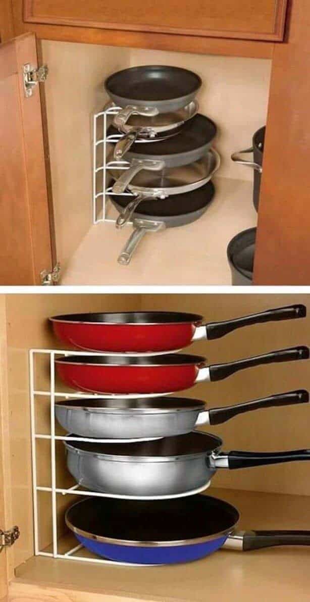 Stack Your Pans With A Wire Rack