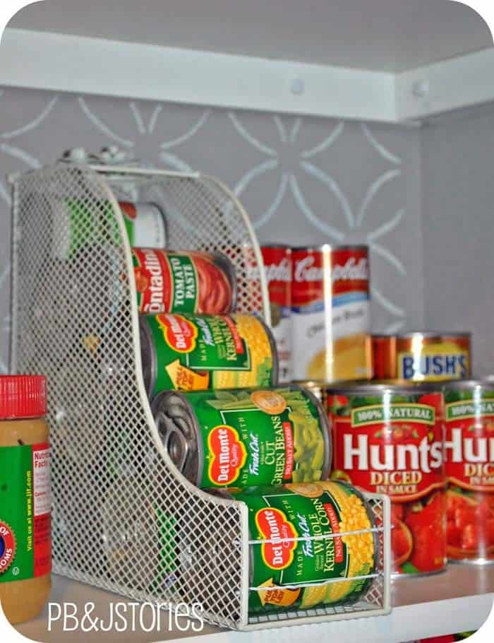 Organize Your Canned Goods with a Vertical Shelf Solution