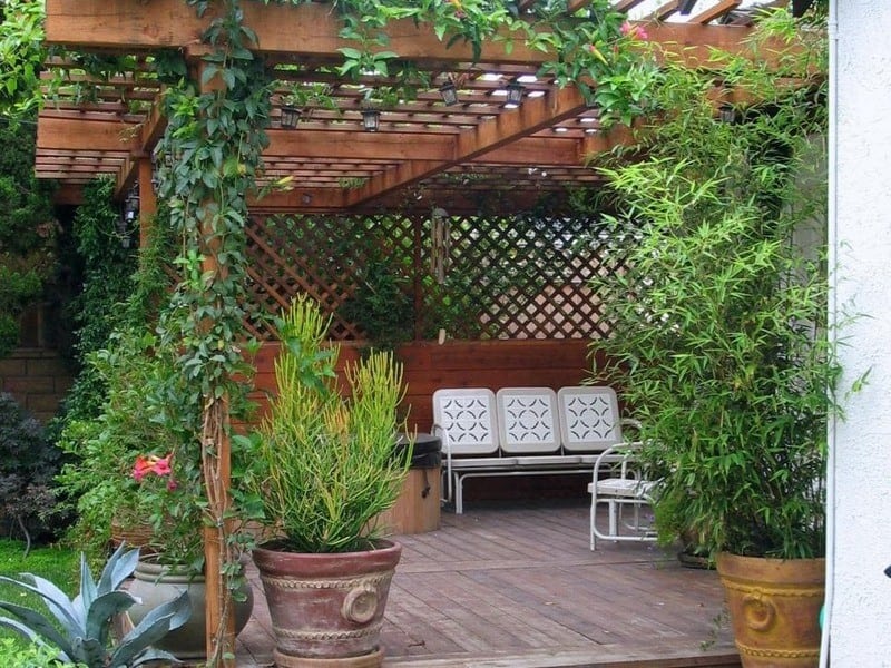 Turn The Pergola Into A Seating Nook