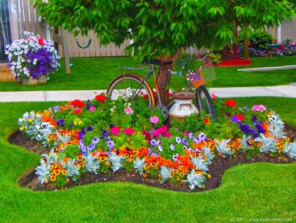 Vintage Bicycle Planter