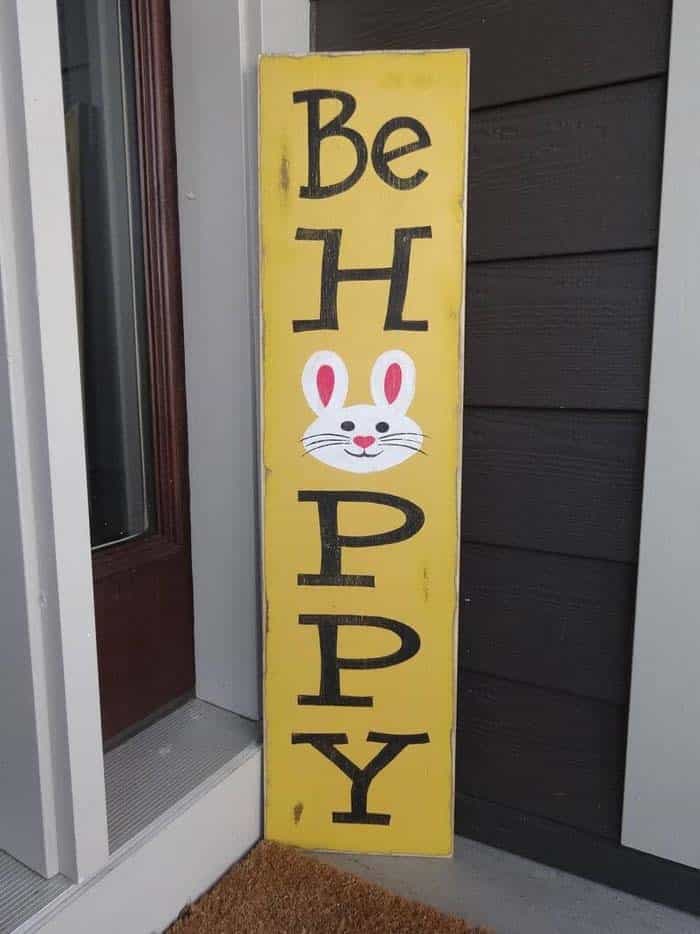 Springy Bunny Door Sign