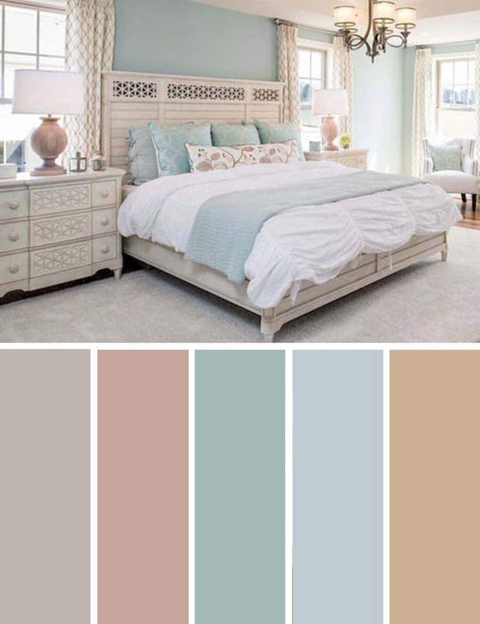 Pastel Colored Bedroom