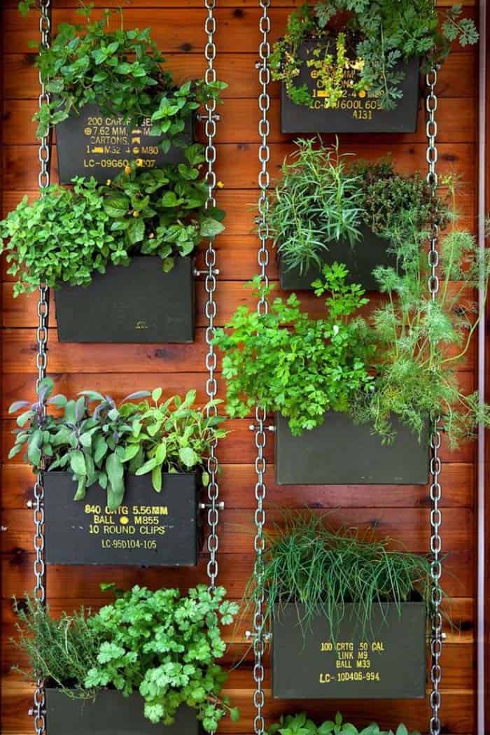 Turn Unused Ammo Boxes into a Balcony Vertical Herb Garden