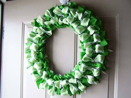 Modish St. Patrick’s Day Ribbon Wreath for Your Door