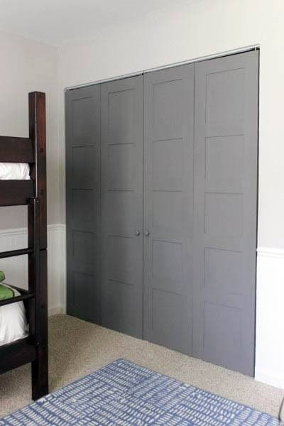 Add Intrigue to Your Closet with Sleek Gray Doors