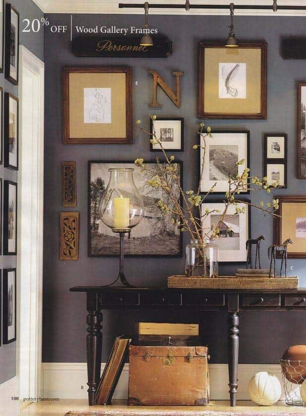 Create a Dramatic Atmosphere with a Dark Gallery Wall