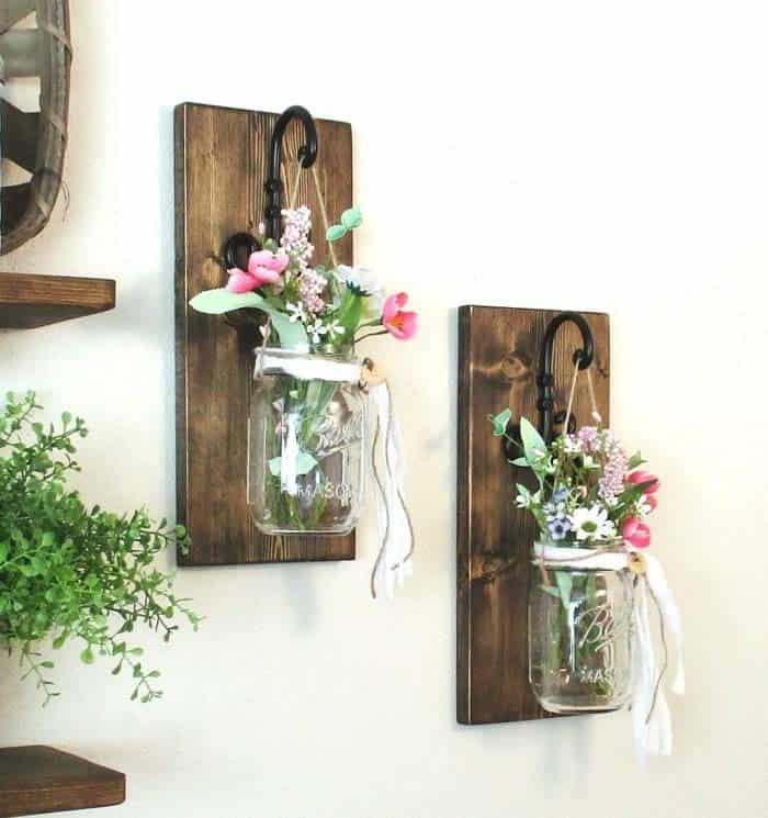 Farmhouse Mason Jar Sconces for Year-Round Glam