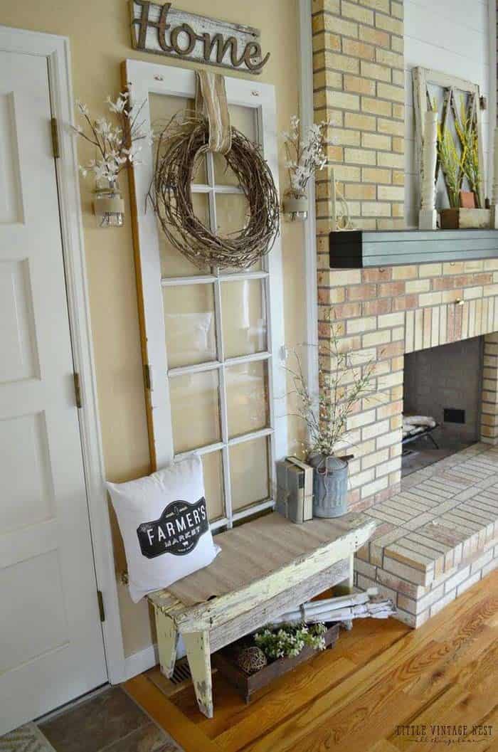 Faux Entryway Created From Vintage Collection