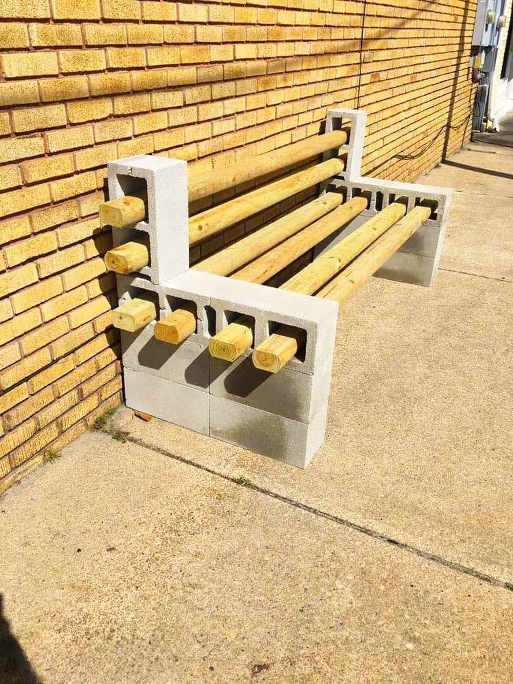 DIY Cinder Block Bench