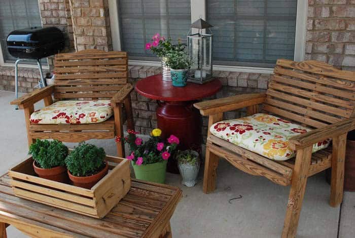 Colorful Cushions With Retro Milk Can