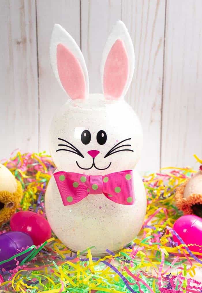 DIY Glittery Easter Bunny Nightlight