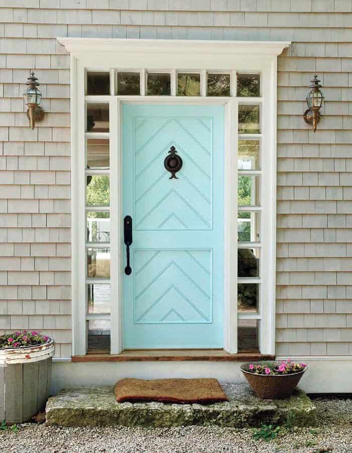 Turquoise Chevron Door