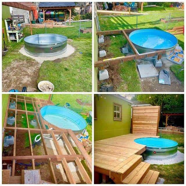 DIY Tank Pool With Deck