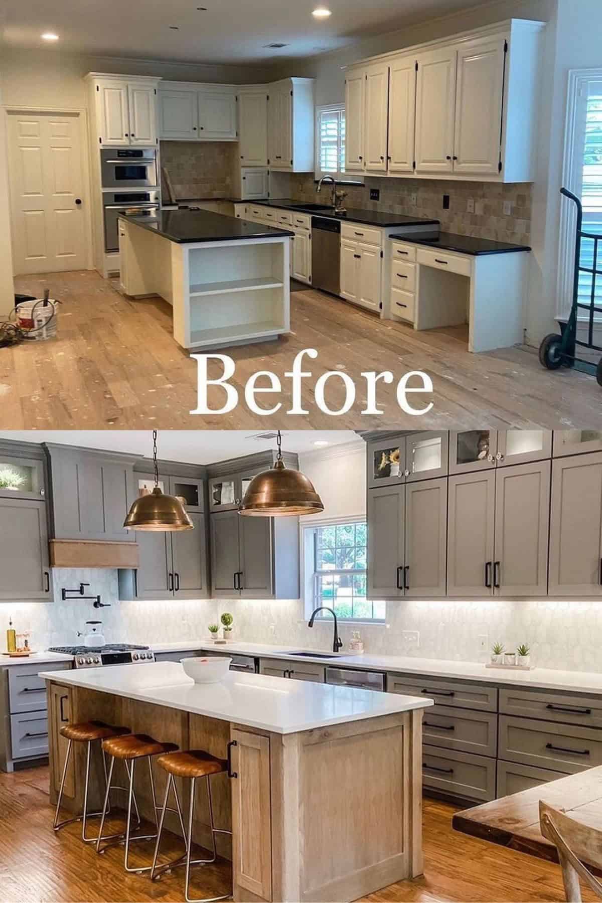 Re-paint The Cabinet Doors A Modern Color