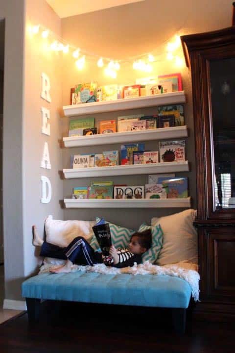 Create a Cozy Reading Corner with Toy Shelves