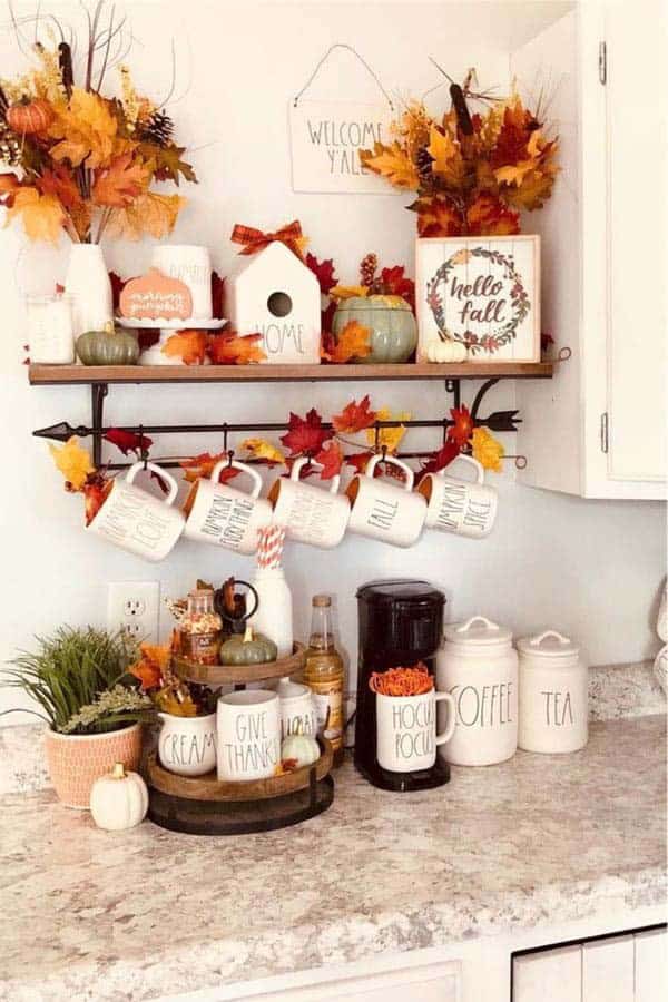 Fall Rae Dunn Coffee Station