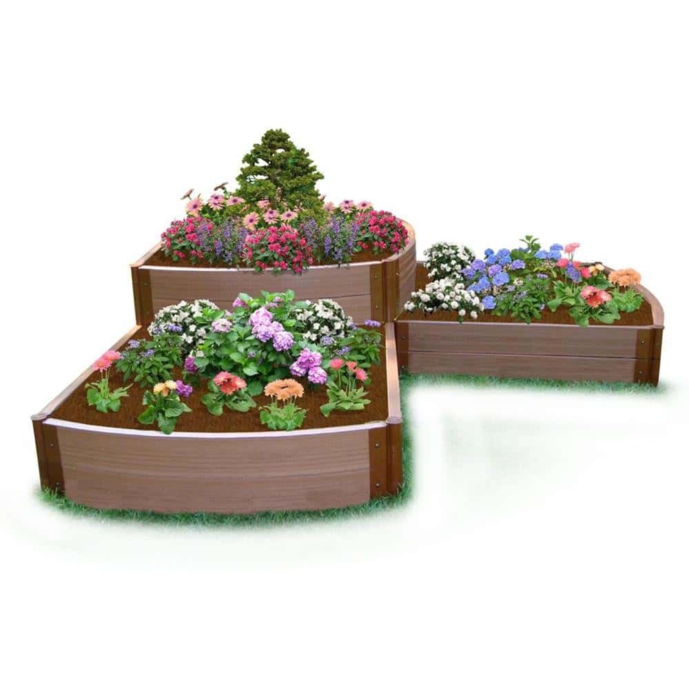 Two Inch Series Composite Split Waterfall Raised Garden Bed Kit