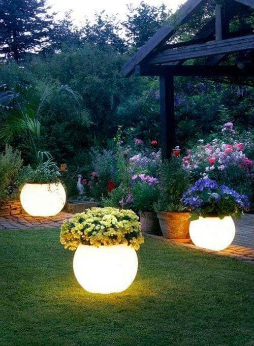 Make Large DIY Illuminated Garden Planters