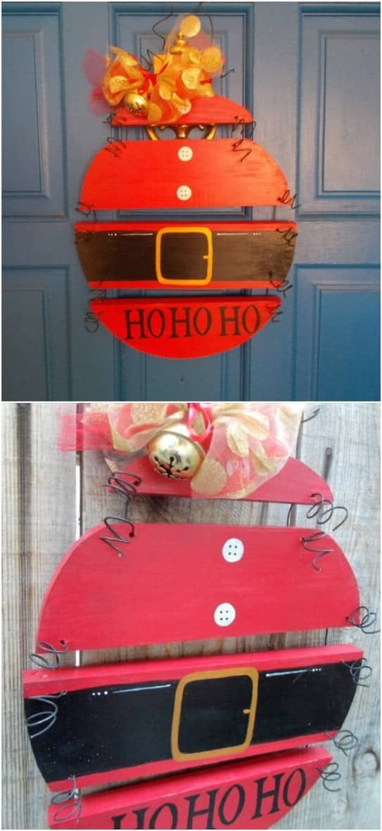 Wooden Santa Door Hanging