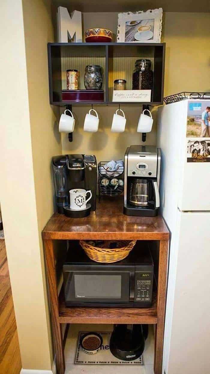 Utilize a Small Corner of Your Home to Create a Coffee Nook