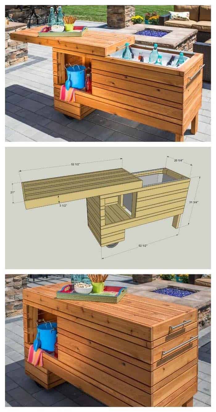 Double Duty Cooler With Bar Top