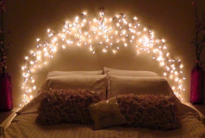 Build Dreamy Headboard Using Fairy Lights