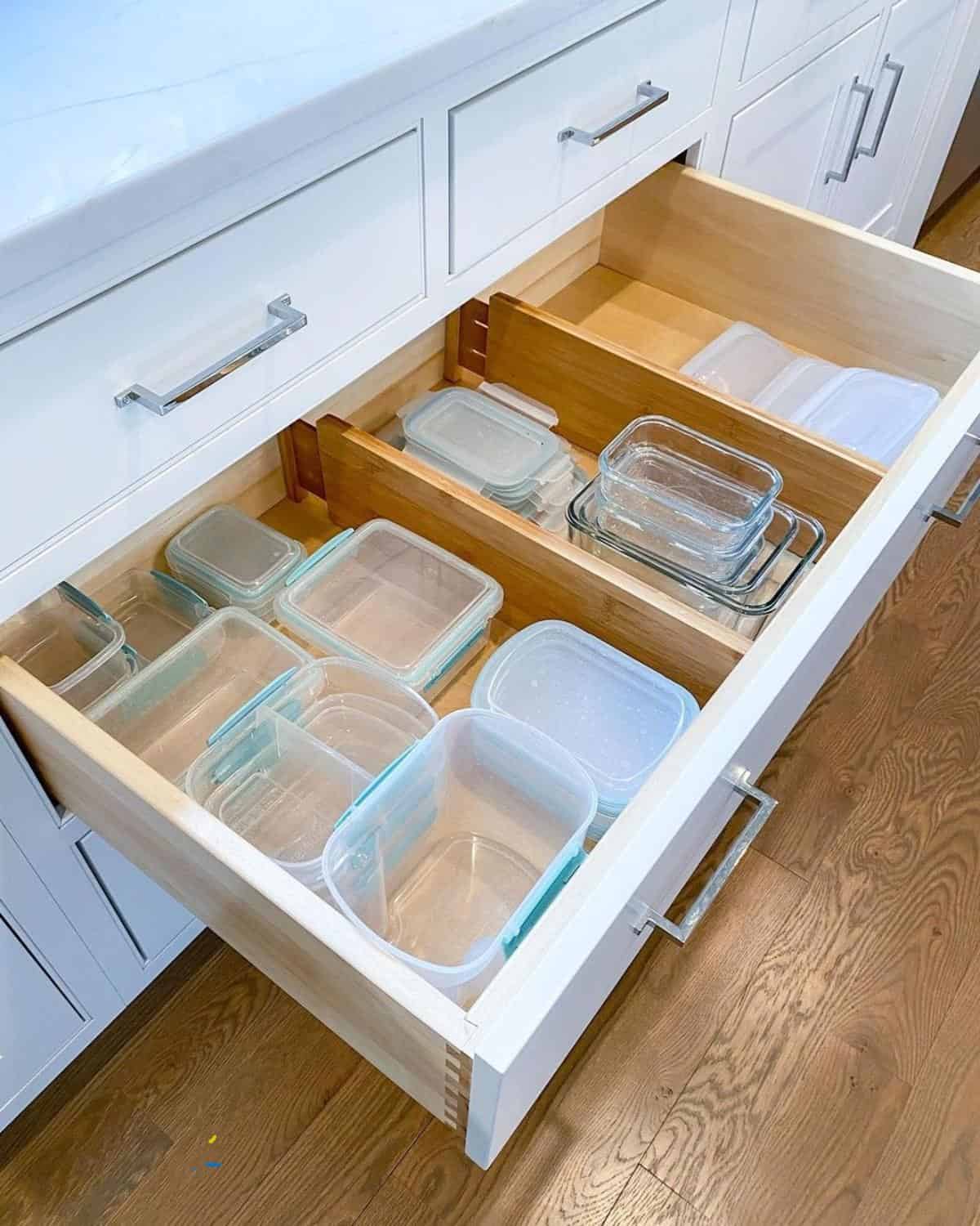 Use Horizontally Divided Drawers