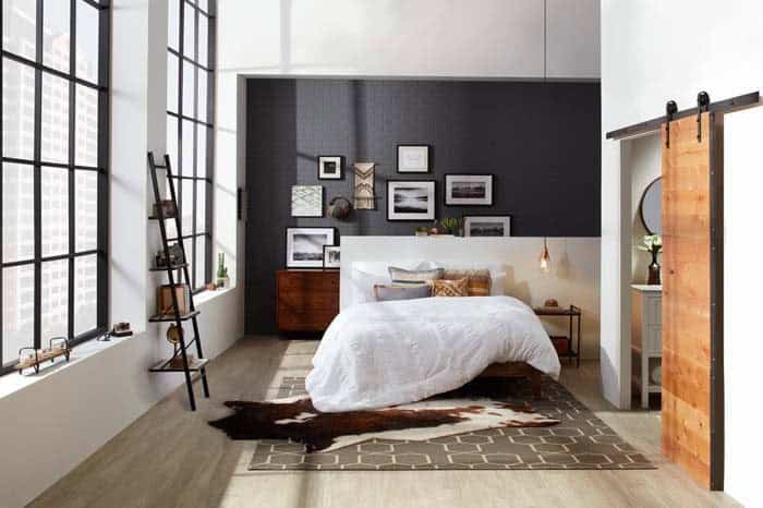 Steel Gray Wall Defines Modern Industrial Feel