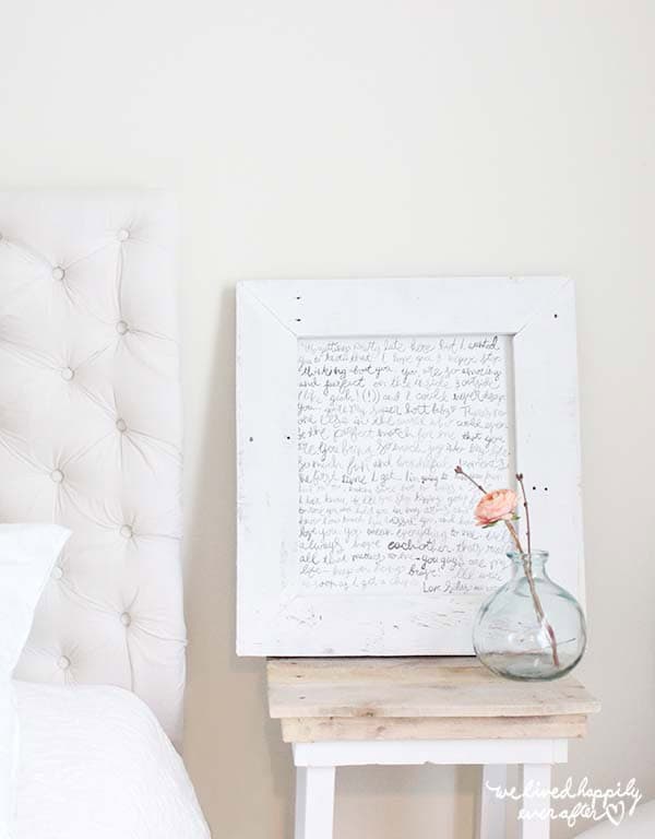 Frame a Loved Letter for Your Loved One