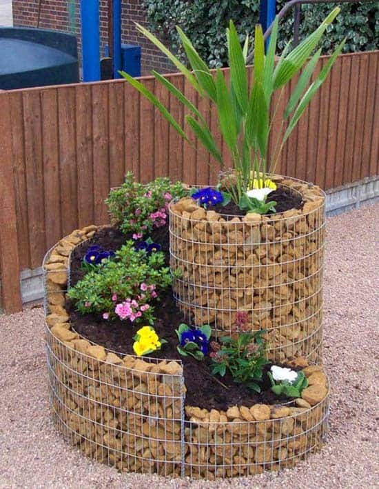 Make a Statement with a Spiral Gabion Planter