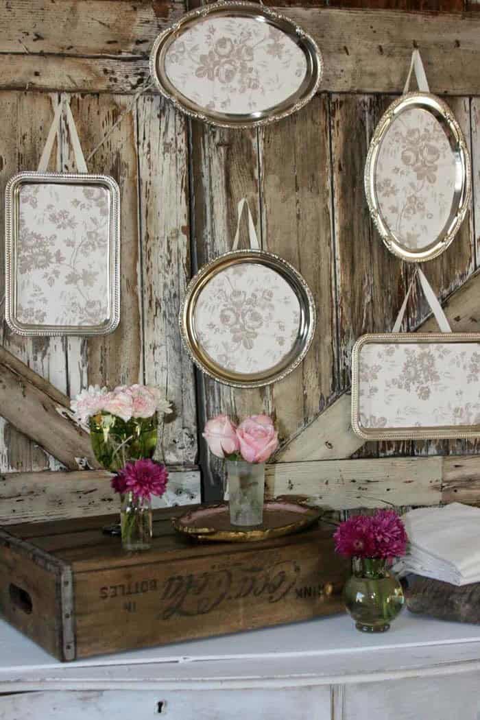 Cottage Chic Hanging Tray Décor