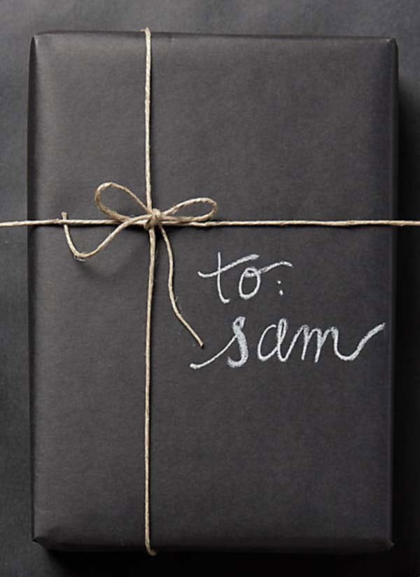 Personalize Your Gift Wrapper with Chalkboard Paper