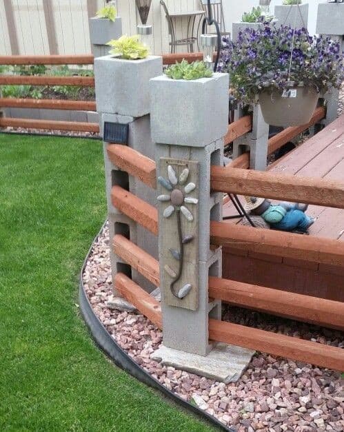 Build a Modern Garden Fence with Cinder Blocks