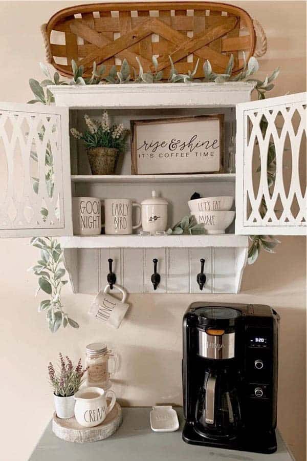 Cabinet Coffee Station Example