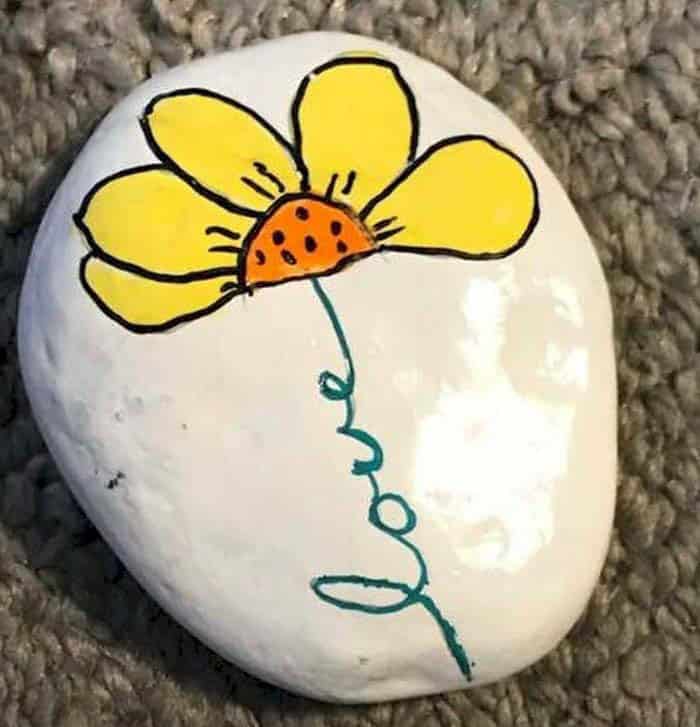 Flowers Painted Rocks