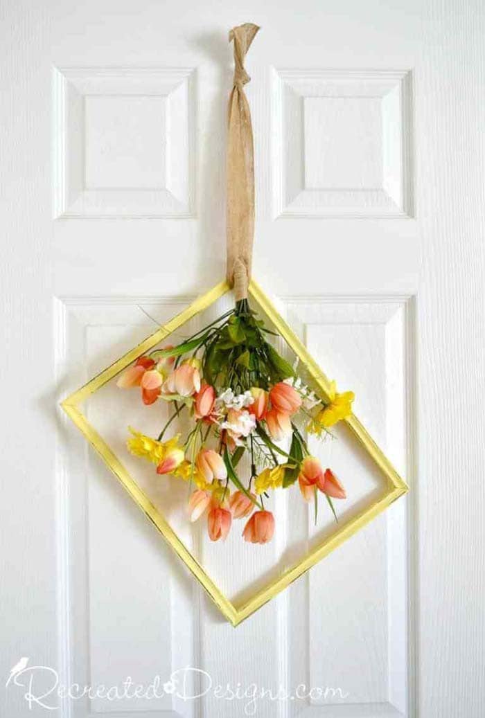 Hang A Bright Frame With Silk Flowers