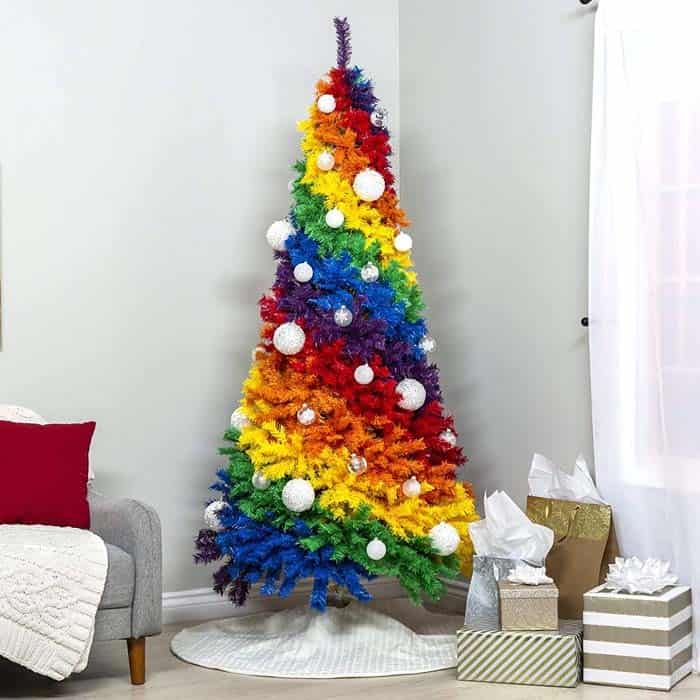 Colorful Rainbow Swirl Tree