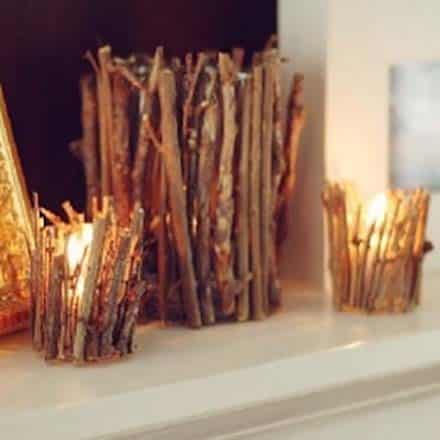 Upgrade Candles with Sticks for a Unique Rustic Feel