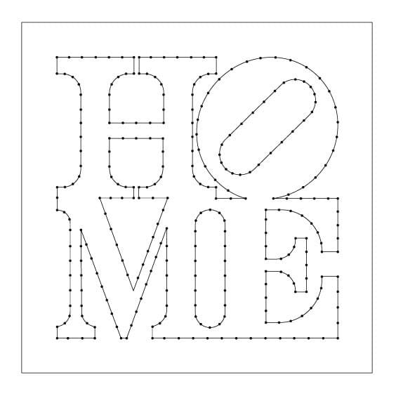 String Art Letters Pattern