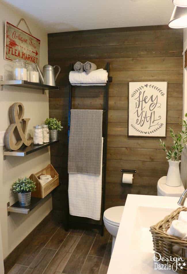 Wood Paneled Classic Farmhouse Bath