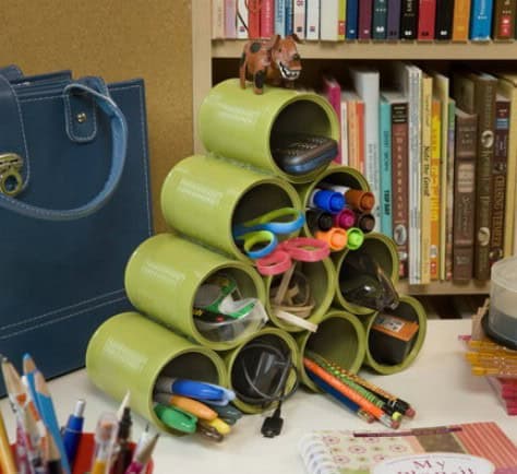 Construct a DIY Food Tin Pyramid Storage Rack