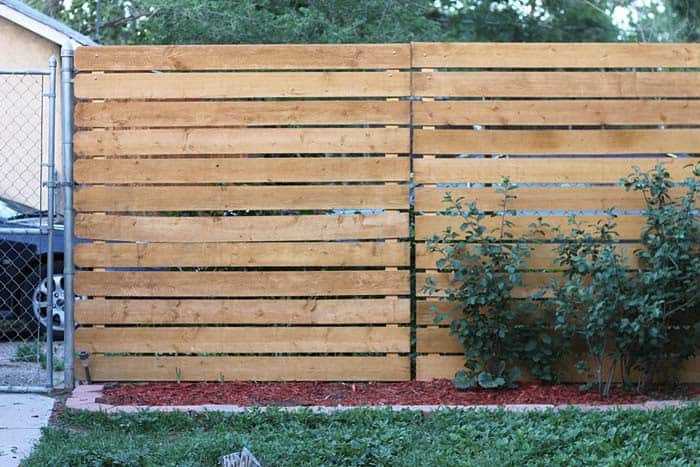 Horizontal Cedar Plank Fence