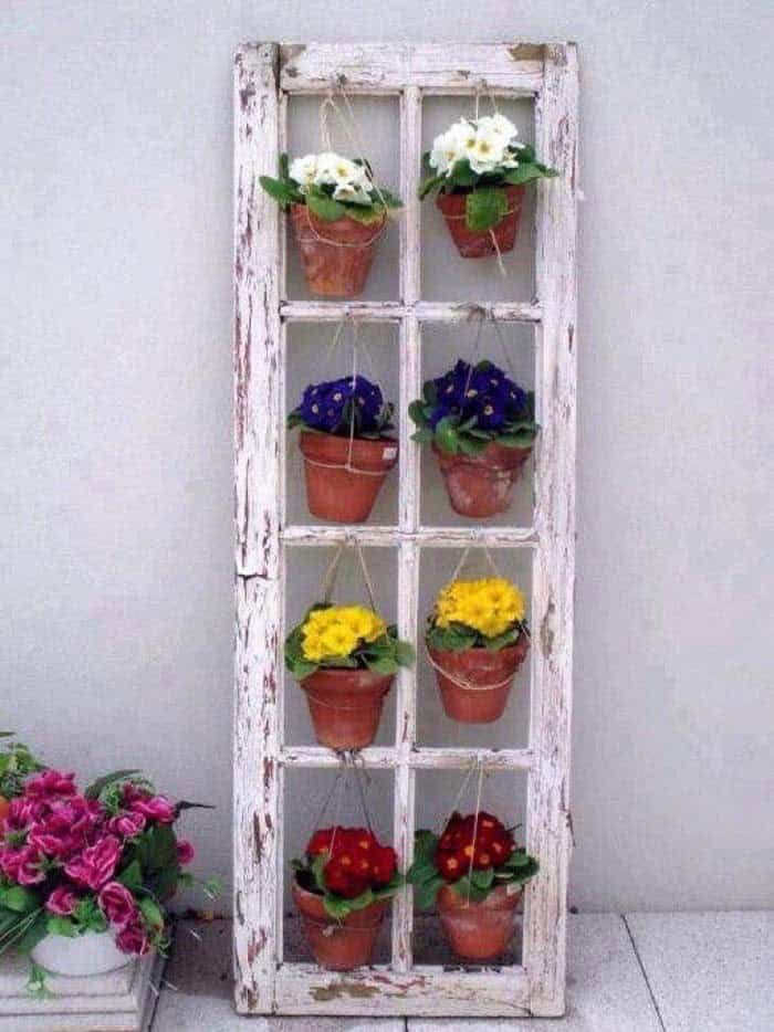 Frame Turns Into Vertical Plant Hanger