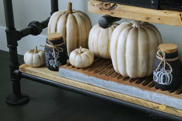 Upgrade Faux Pumpkins with Paint for a Rustic Look