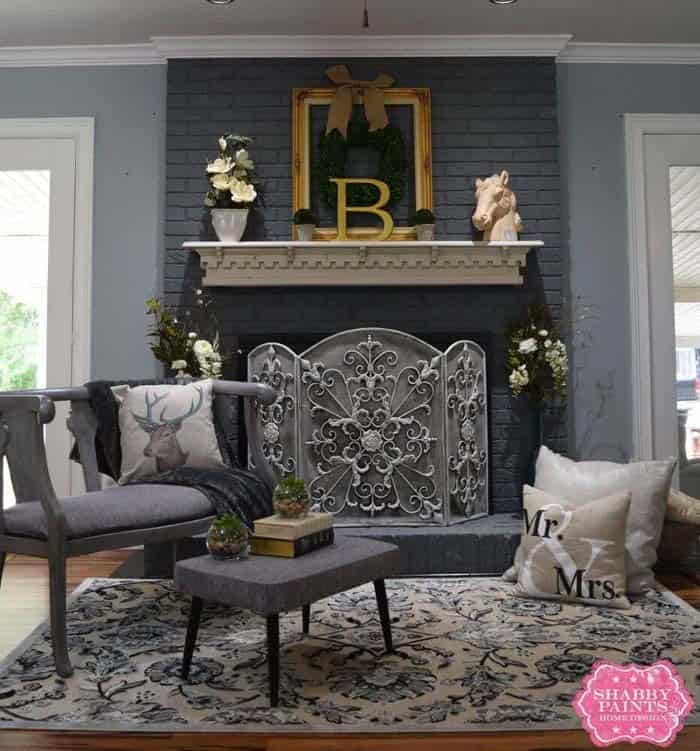 Add Texture to Your Fireplace with Shades of Gray