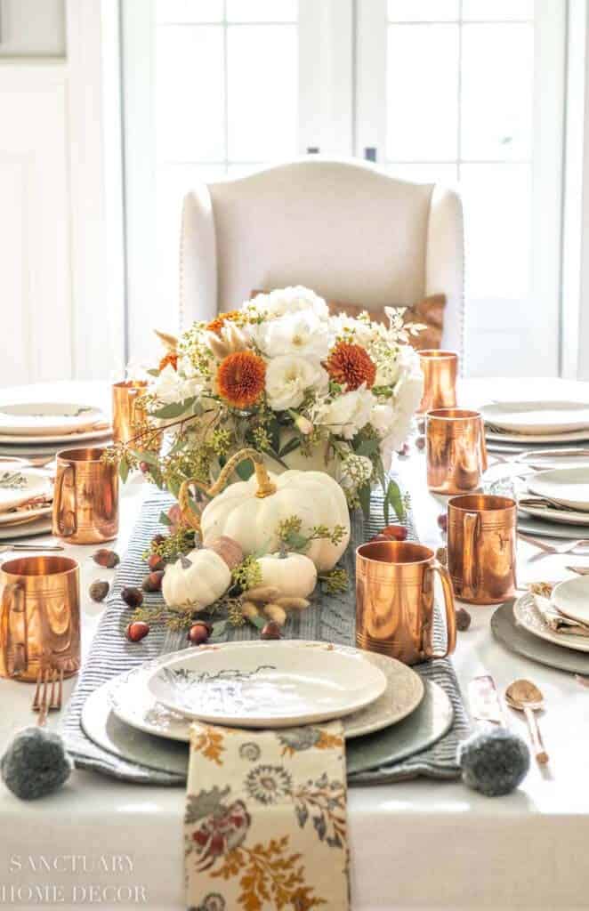 Make Dinner Memorable with Copper and Cream Accent