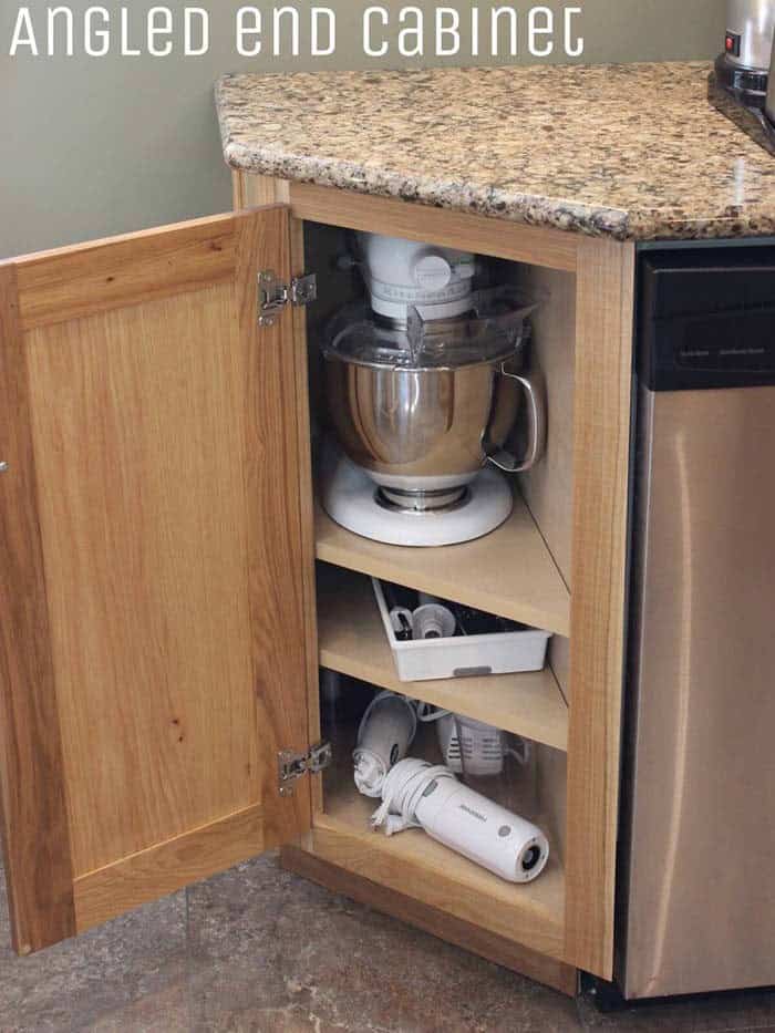 Optimize Kitchen Storage with an Angled Cabinet